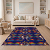 Vibrant Rainbow Mask Area Rug