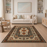 Cream Terracotta Persian Medallion Area Rug