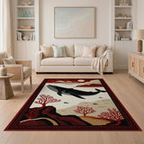 Humpback Whale Sunset Coastal Area Rug