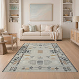 Beige Heritage Tribal Geometric No. 7 Area Rug