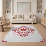 Red Star Mandala Persian Area Rug