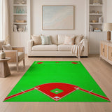 Retro Baseball Field Area Rug