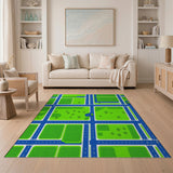 Charming Pixel Farm Town Area Rug