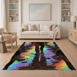 Rainbow Ripple Multi-Color Area Rug