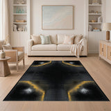 Yellow Halftone Geometric Area Rug