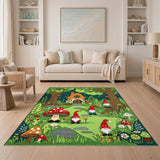 Whimsical Gnome Forest Kids Area Rug
