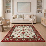 Traditional Persian Red Floral Persian Area Rug