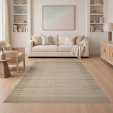Beige and Neutral Beige Textured Woven Area Rug