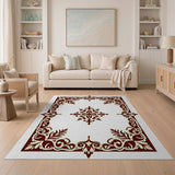 Traditional Persian Ornate Maroon Floral Persian Area Rug