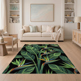 Bird of Paradise Floral Pattern Area Rug