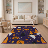 Halloween Gnomes Cats Pumpkins Pattern Rug