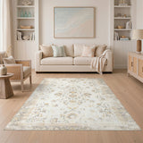 Beige Floral Vintage No. 4 Area Rug