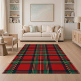 Red Plaid Heritage Area Rug