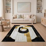 Gold Arch Geometric Area Rug