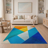 Geometric Modern Vibrant Geometric Multi-Color Area Rug