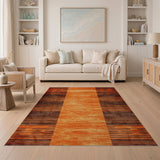 Burnt Orange Heritage Tribal Area Rug