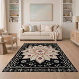 Traditional Persian Ornate Pink Medallion Persian Area Rug