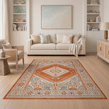 Terracotta Southwestern Geometric Orange Area Rug