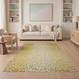 Gold Cheetah Spot Area Rug