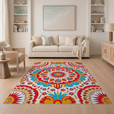 Multi-color and Patterns Vibrant Mandala Boho Area Rug