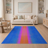 Multi-color and Patterns Vibrant Multi-Color Grid Geometric Area Rug