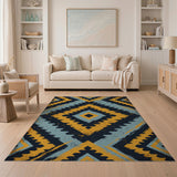 Bold Zigzag Geometric Southwestern Area Rug