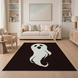 Pixelated Spooky Ghost Area Rug
