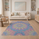 Multi-color and Patterns Vibrant Mandala Boho Chic Area Rug