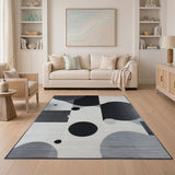 Bold Geometric Black White No. 4 Area Rug