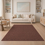 Brown Textured Rustic Area Rug