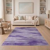 Purple Abstract Stripe Area Rug