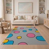 Vibrant Geometric Multi-Color Geometric Modern Area Rug