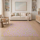 Pink Daisy Floral Vintage Floral Vintage Area Rug