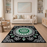 Green Mandala Persian Area Rug