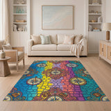 Vibrant Compass Travel Area Rug