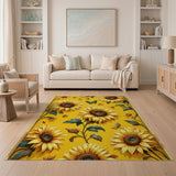 Vibrant Sunflower Meadow Area Rug