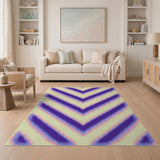 Purple Ombre Chevron Area Rug