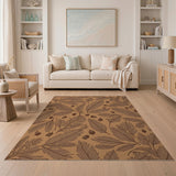 Oak Leaves and Acorns Rustic Rug