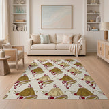 Vintage Lampshade Swirl Pattern Area Rug