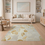 Neutral Beige Organic Abstract Area Rug