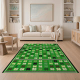 Green Shamrock Clover Area Rug