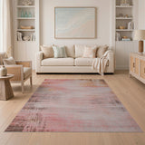 Distressed Abstract Multi-Color Area Rug