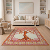 Orange Tree of Life Persian Area Rug