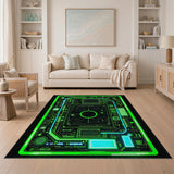 Neon Green Circuit Area Rug