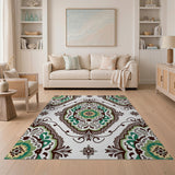Emerald Mandala Persian Area Rug