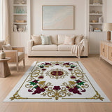 Ornate Grape Vine Wine Glass Area Rug