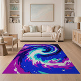 Cosmic Swirl Abstract Area Rug