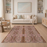 Pink Leopard Symmetry Area Rug