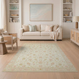 Ivory Blush Floral Persian Area Rug