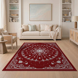 Red Persian Starburst Area Rug
